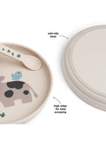 Done by Deer Tiny Farm toddler feeding plate - British product