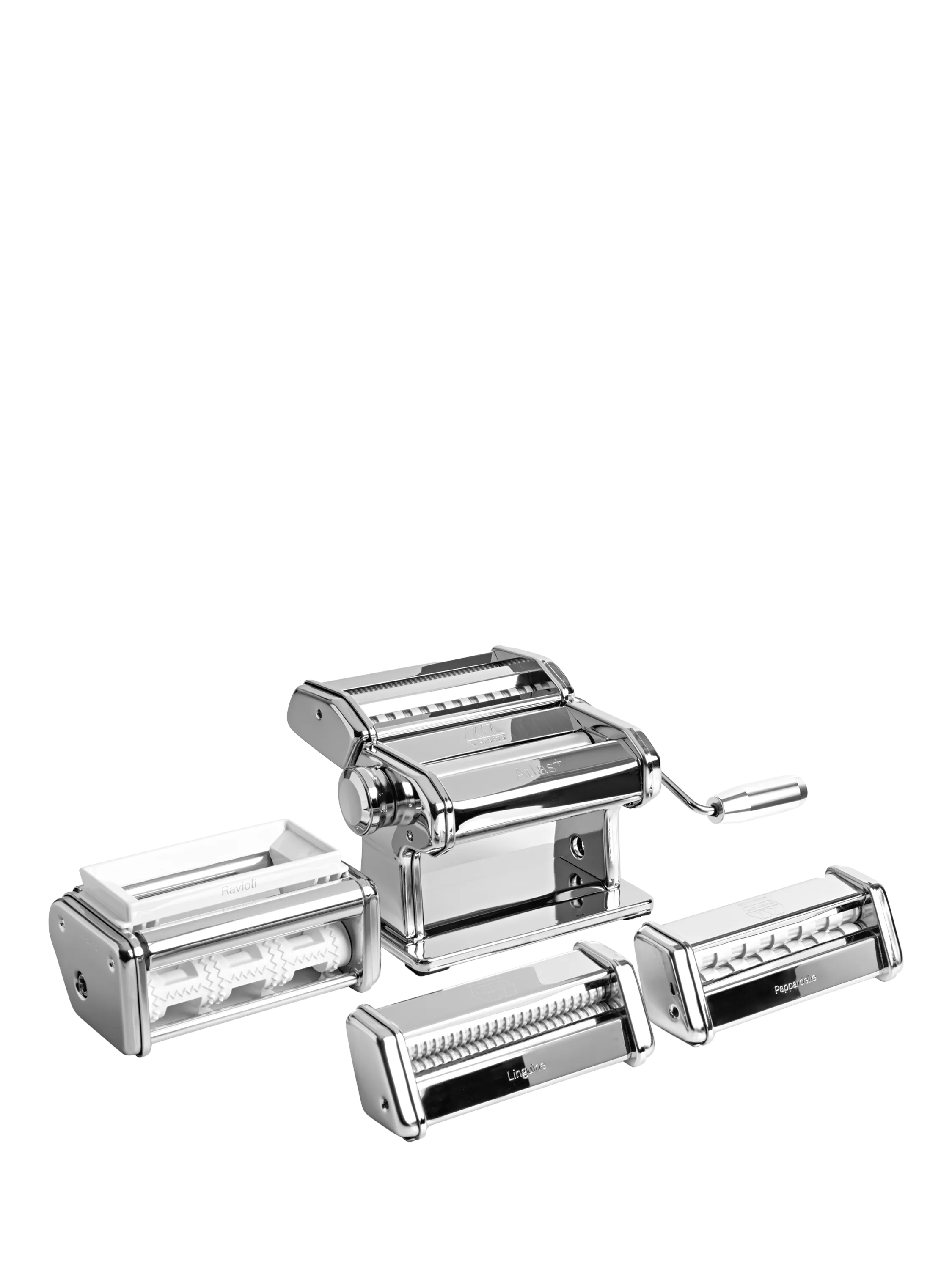 Marcato Atlas Plus pasta machine multi-pasta gift set silver - British product