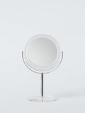 John Lewis Orbit pedestal mirror clear acrylic (British brand)