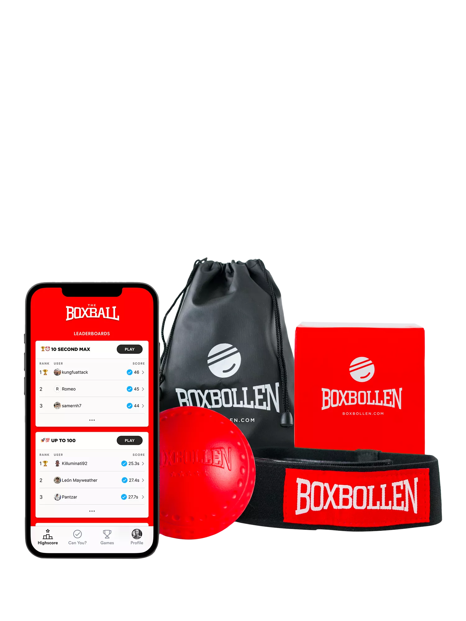 Boxbollen smart boxing ball red, imported from the UK