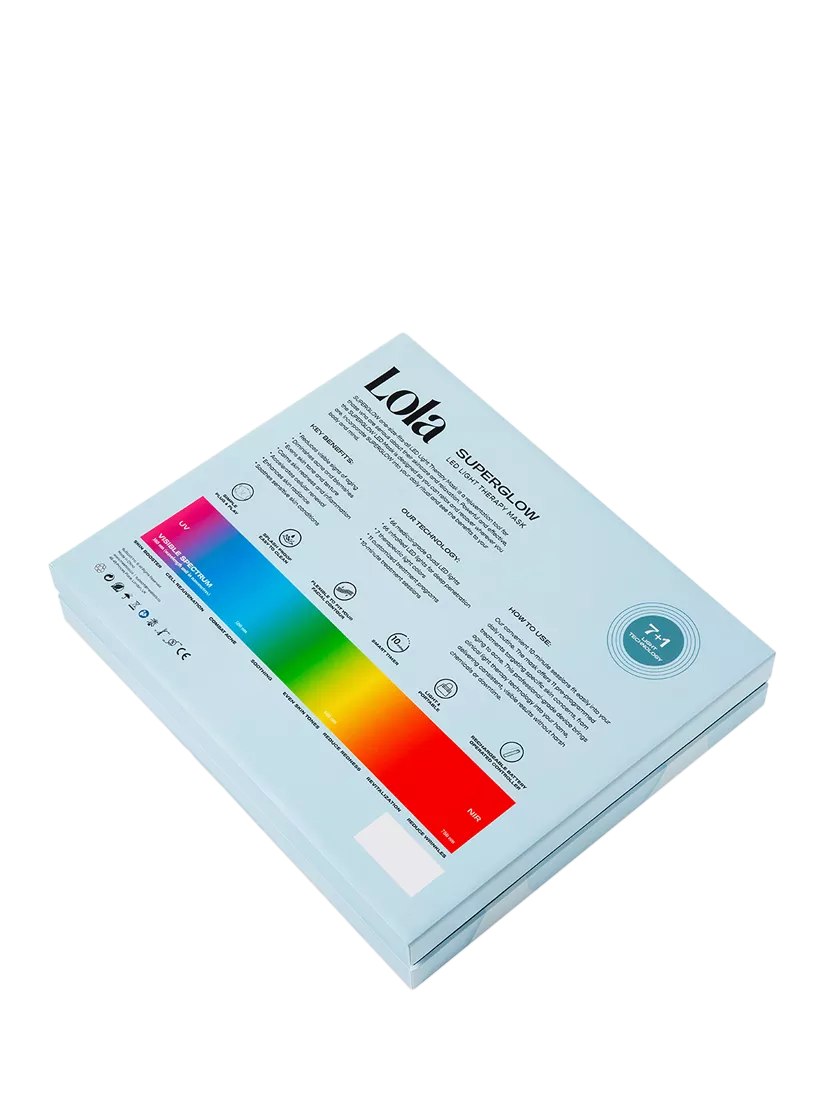 Lola SuperGlow LED light therapy face mask Blue - British product