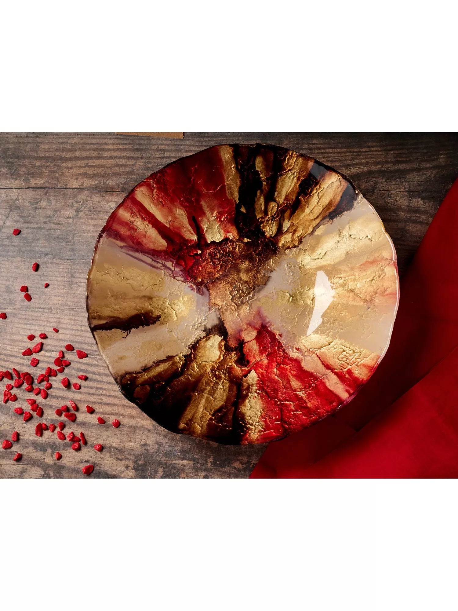 Anton Studio Designs red glass bowl 40cm, UK version