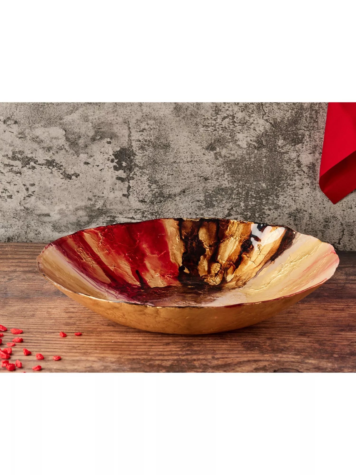 Anton Studio Designs red glass bowl 40cm, UK version