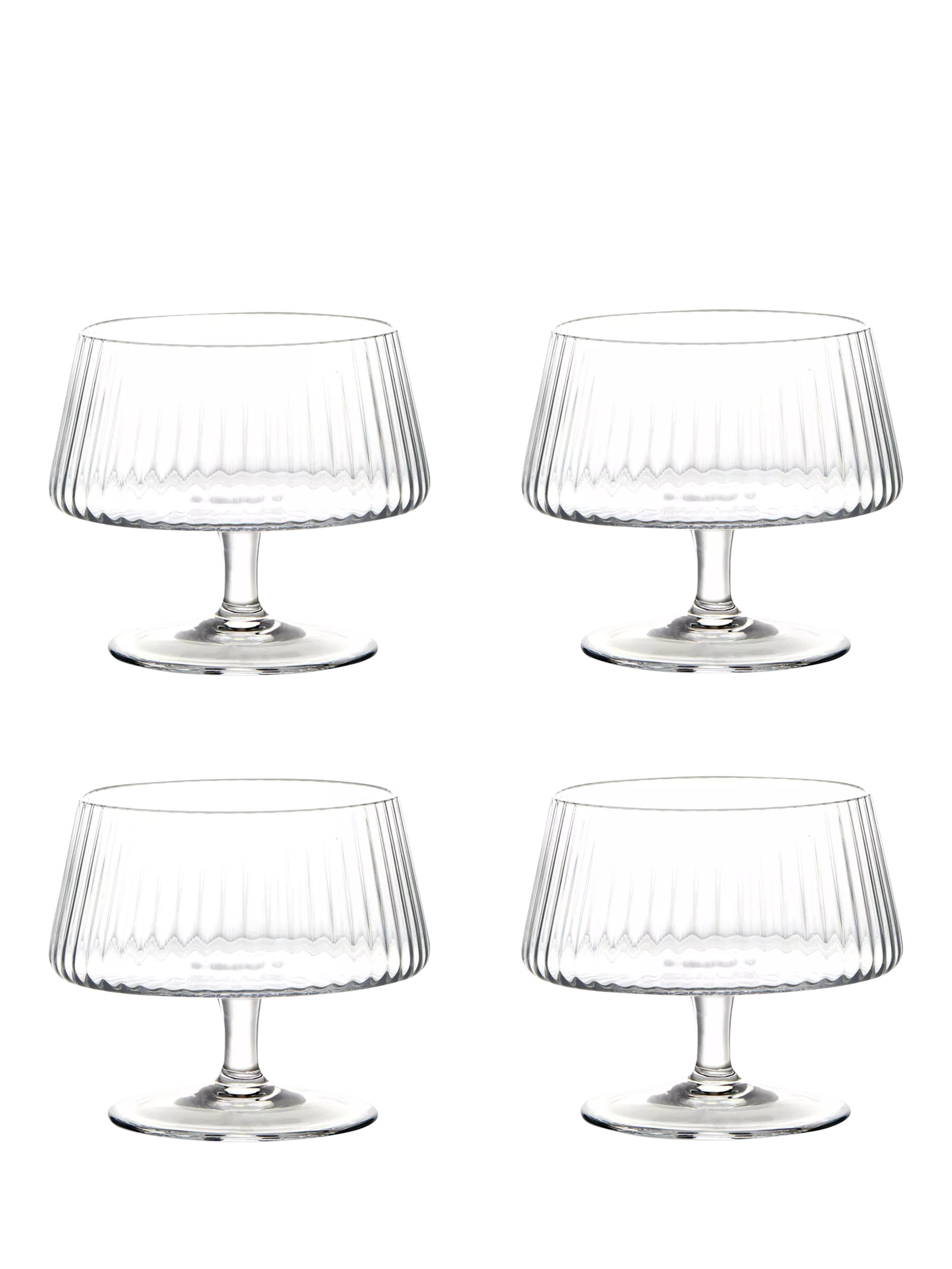 Anton Studio Designs Empire glass trifle bowls set of 4 (British brand)