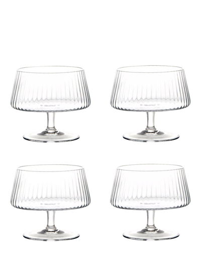 John Lewis Anton Studio Designs Empire Footed Glass Trifle Bowl Set of 4 10.5cm- Buy online at McGrocer