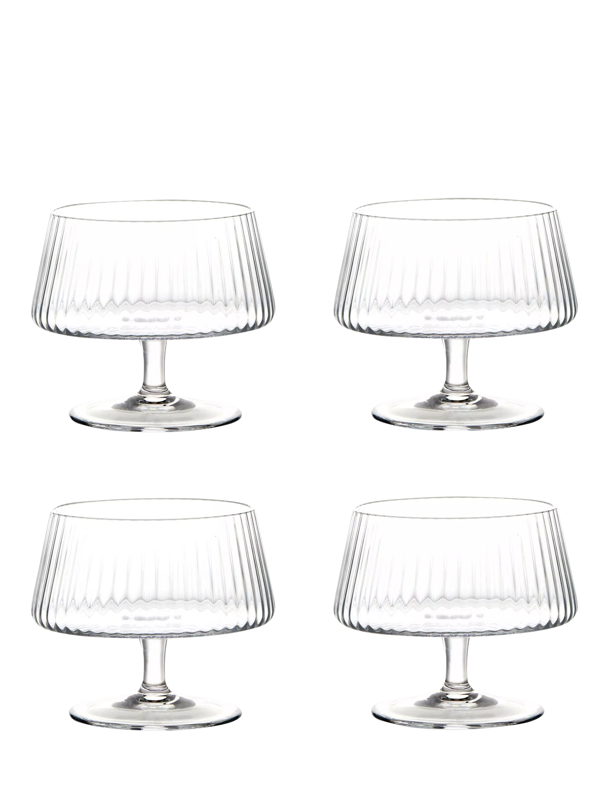 Anton Studio Designs Empire glass trifle bowls set of 4 (British brand)