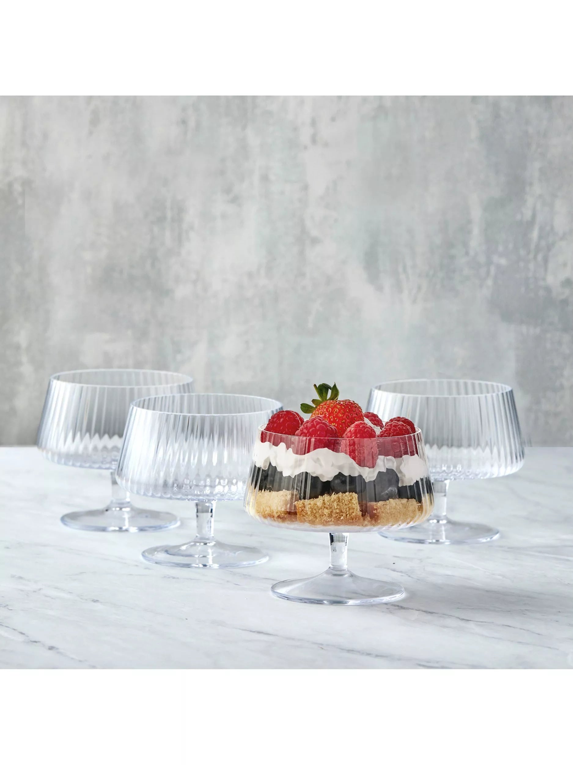 Anton Studio Designs Empire glass trifle bowls set of 4 (British brand)