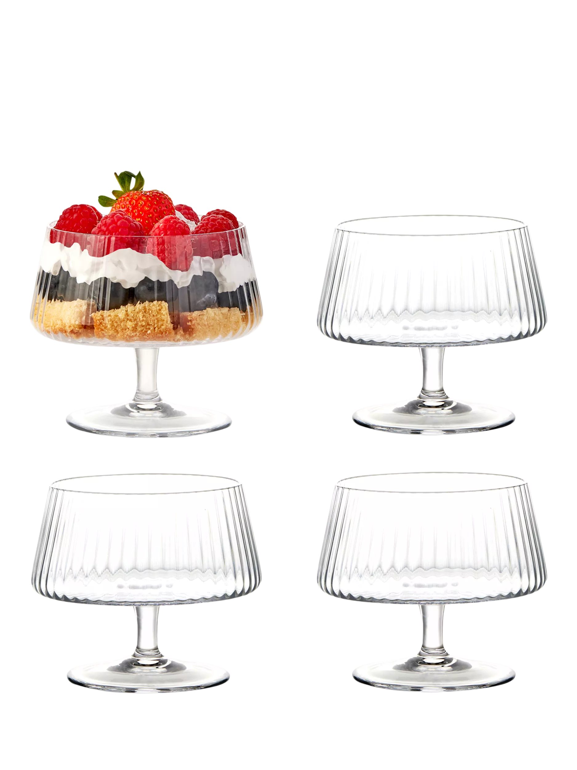 Anton Studio Designs Empire glass trifle bowls set of 4 (British brand)