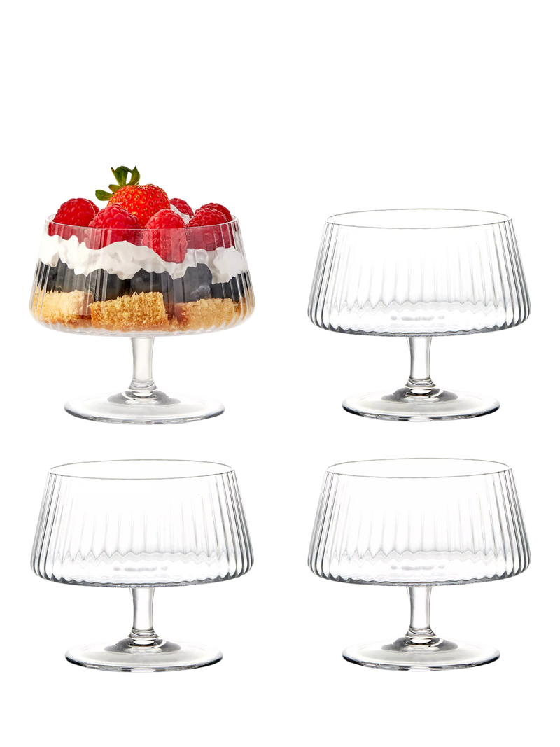 Anton Studio Designs Empire glass trifle bowls set of 4 (British brand)