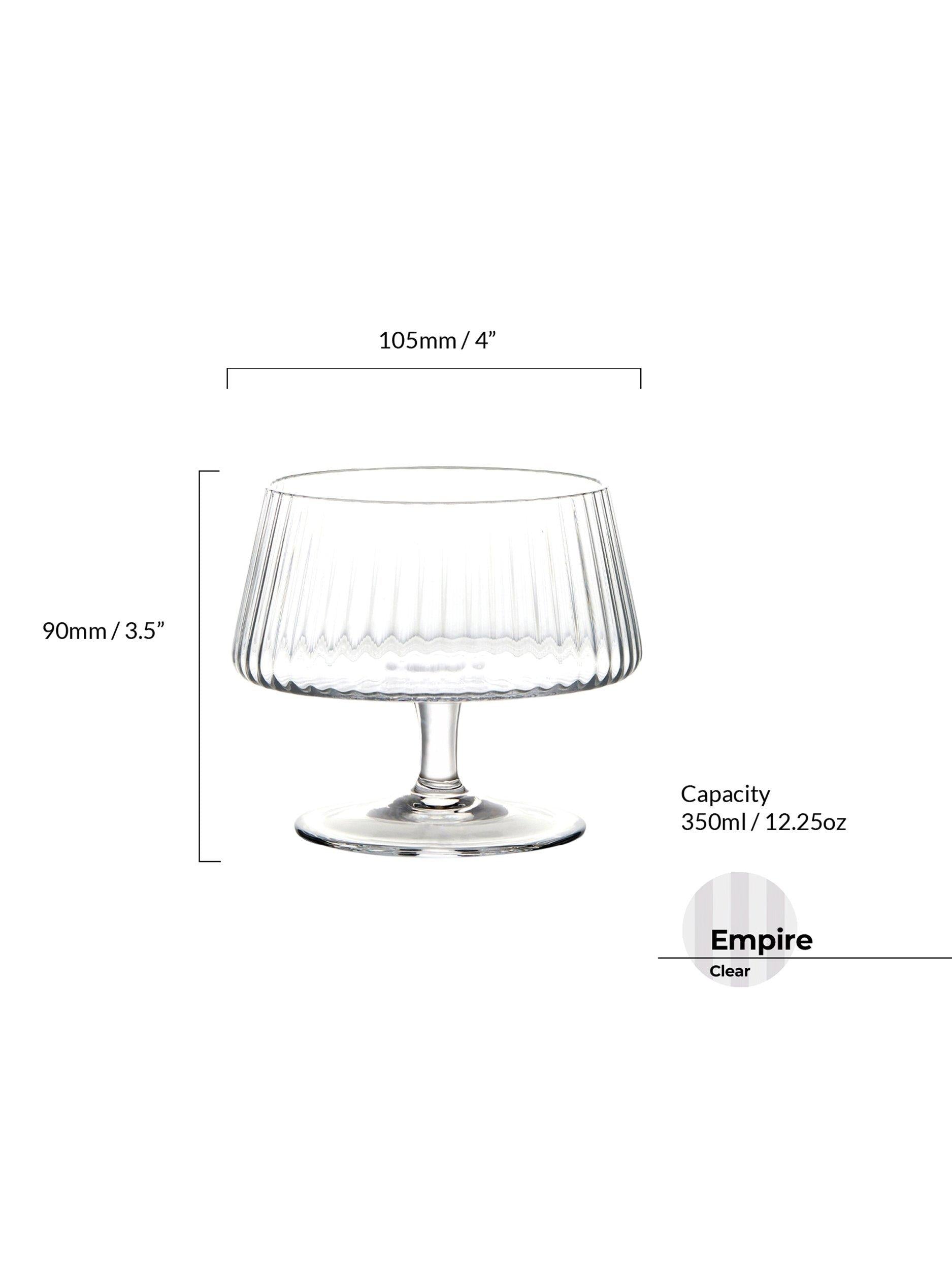Anton Studio Designs Empire glass trifle bowls set of 4 (British brand)
