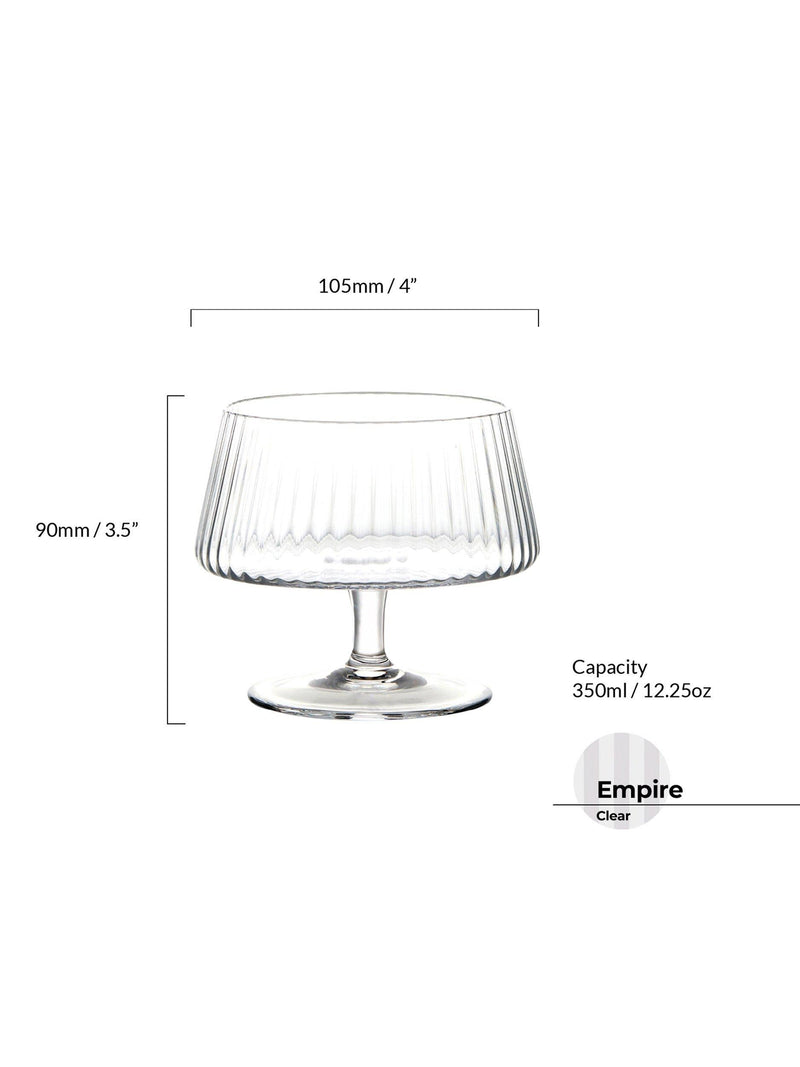 Anton Studio Designs Empire glass trifle bowls set of 4 (British brand)