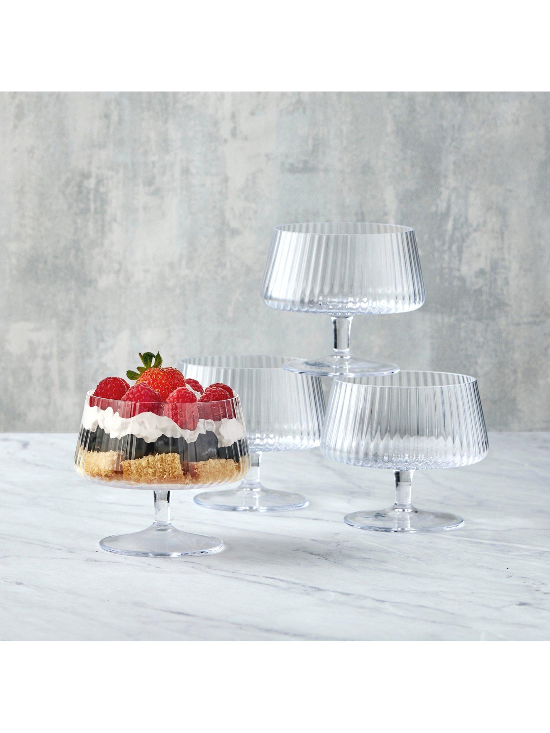 Anton Studio Designs Empire glass trifle bowls set of 4 (British brand)