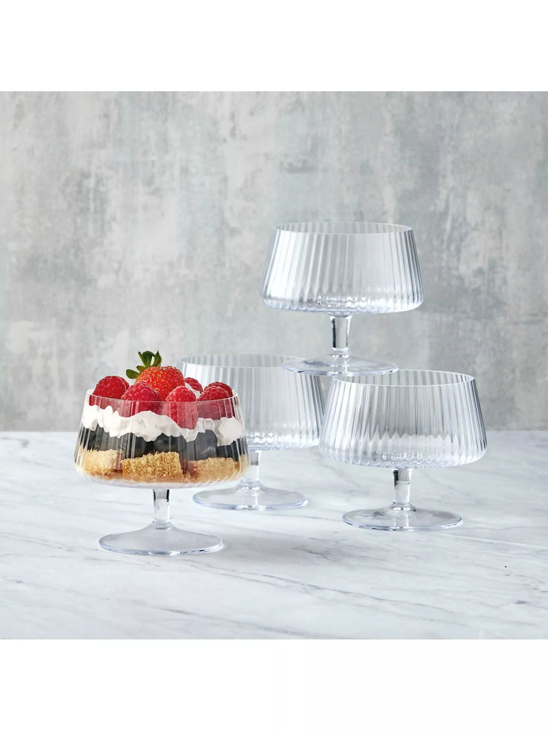 Anton Studio Designs Empire glass trifle bowls set of 4 (British brand)