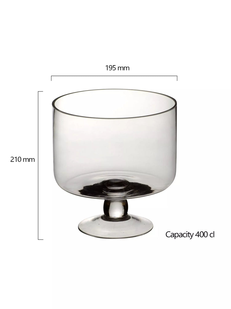 Artland glass trifle bowl 19.5cm clear (British brand)