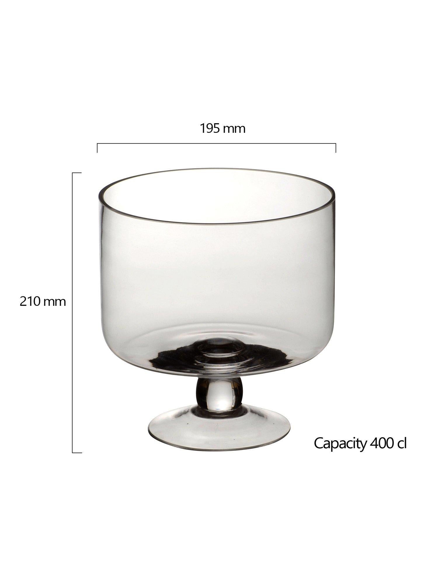 Artland glass trifle bowl 19.5cm clear (British brand)
