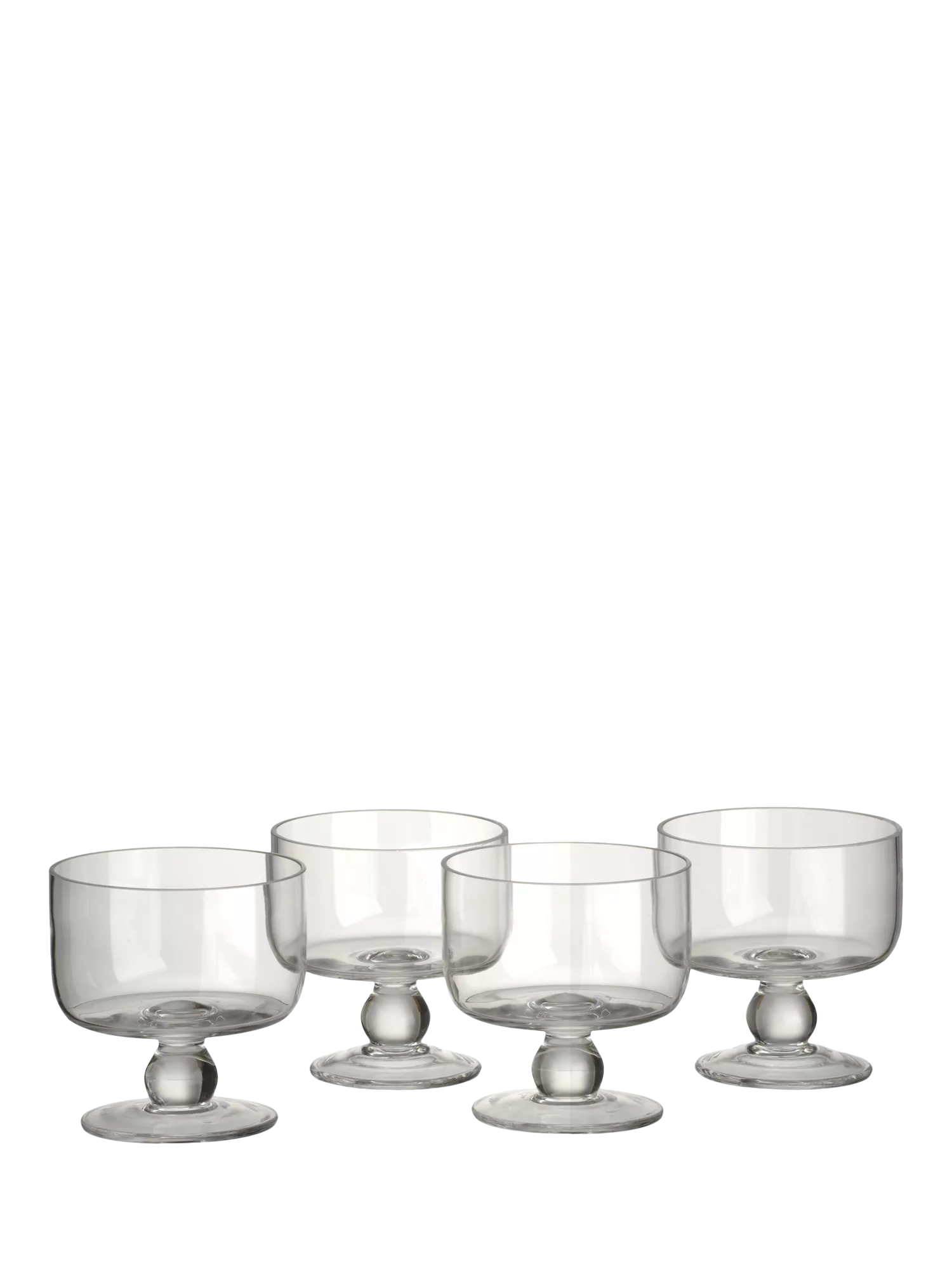 Artland glass dessert coupe bowls set of 4, imported from the UK
