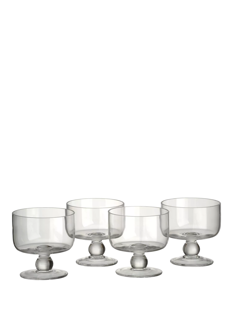 Artland glass dessert coupe bowls set of 4, imported from the UK