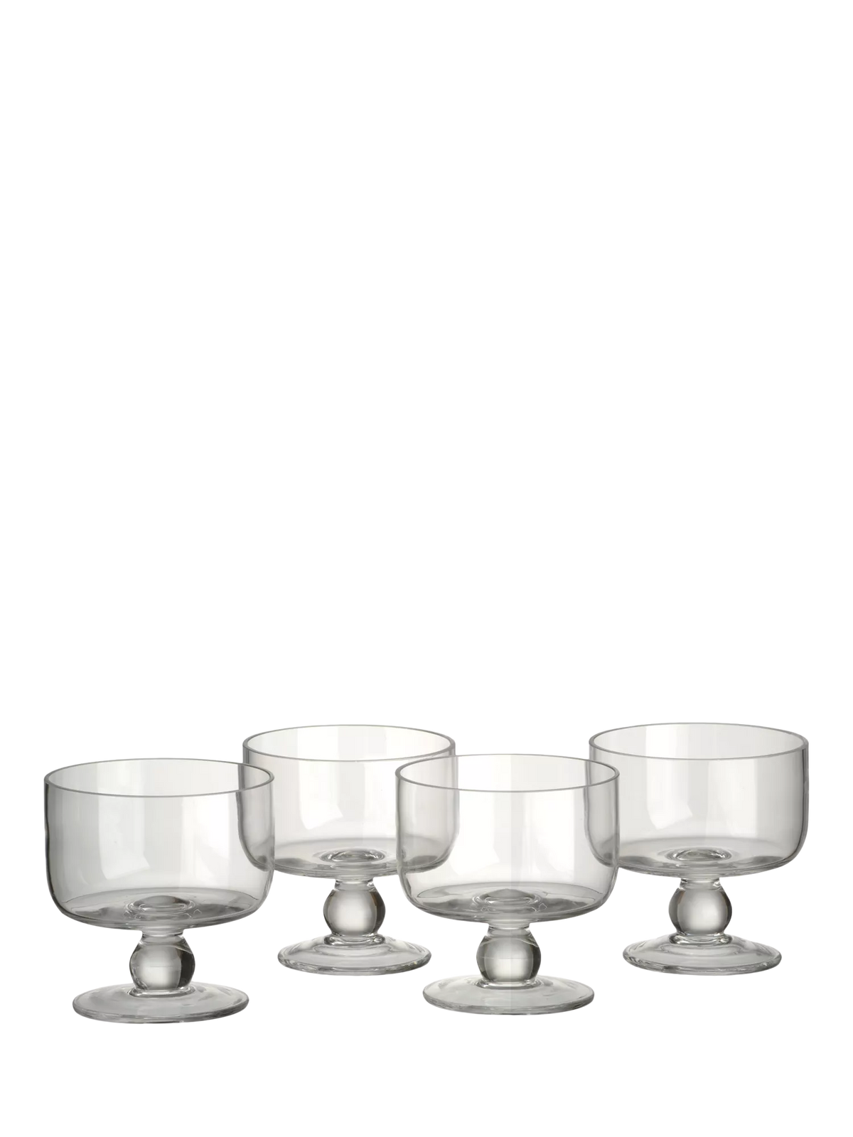 Artland glass dessert coupe bowls set of 4, imported from the UK
