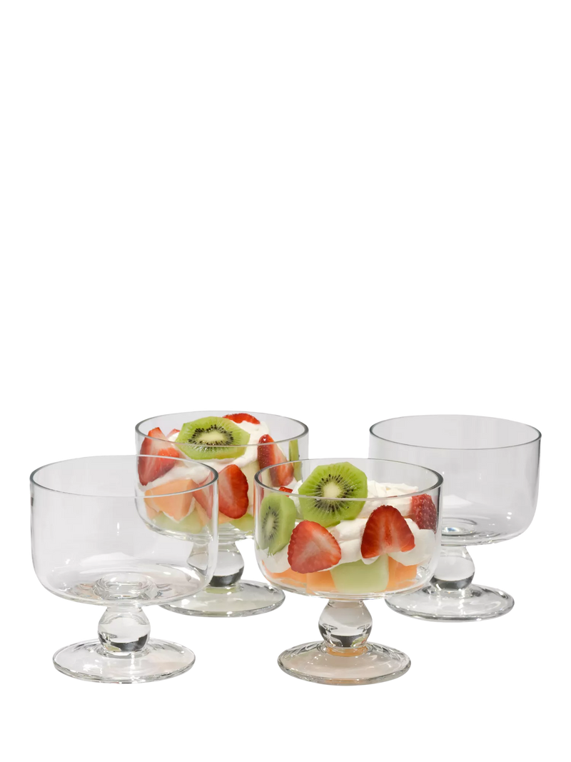 Artland glass dessert coupe bowls set of 4, imported from the UK