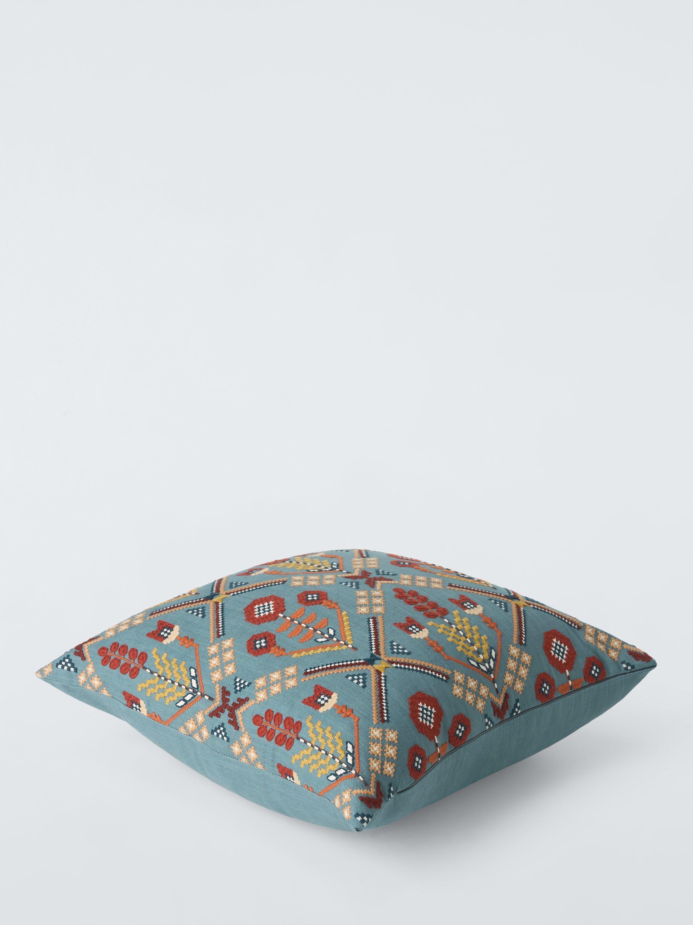 John Lewis Aiyana Trellis blue scatter cushion 50x50cm, imported from the UK