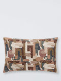John Lewis abstract embroidered cushion, multi colour, UK version