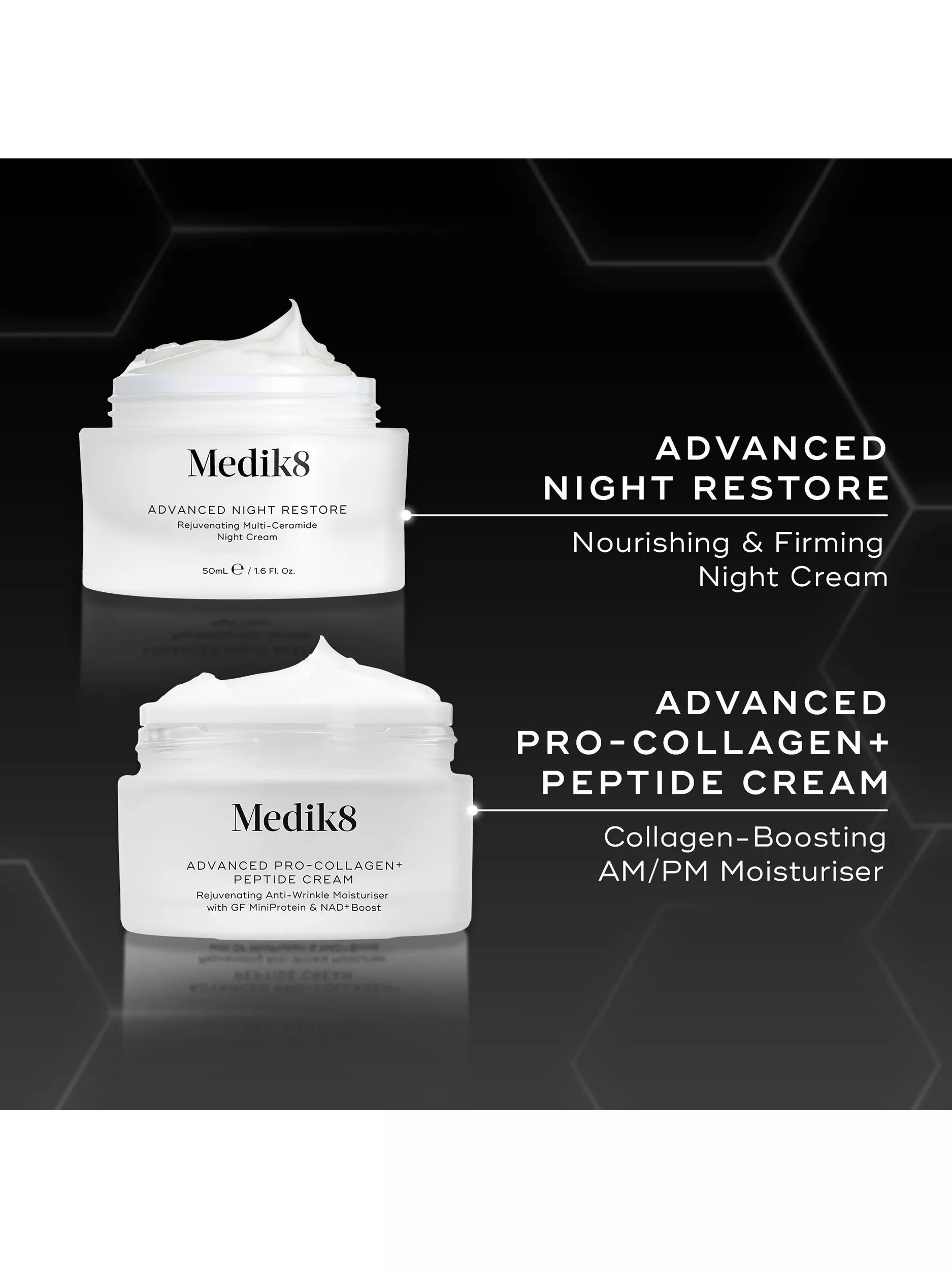 Medik8 Pro-Collagen Peptide Cream 50ml, imported from the UK