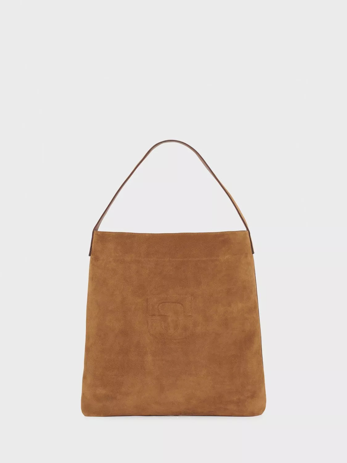 Gerard Darel suede grab bag in wheat, UK version
