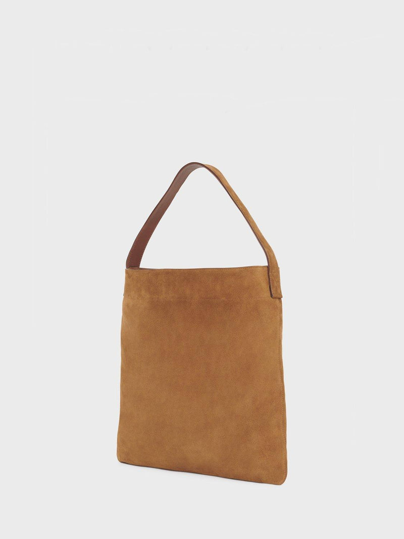 Gerard Darel suede grab bag in wheat, UK version