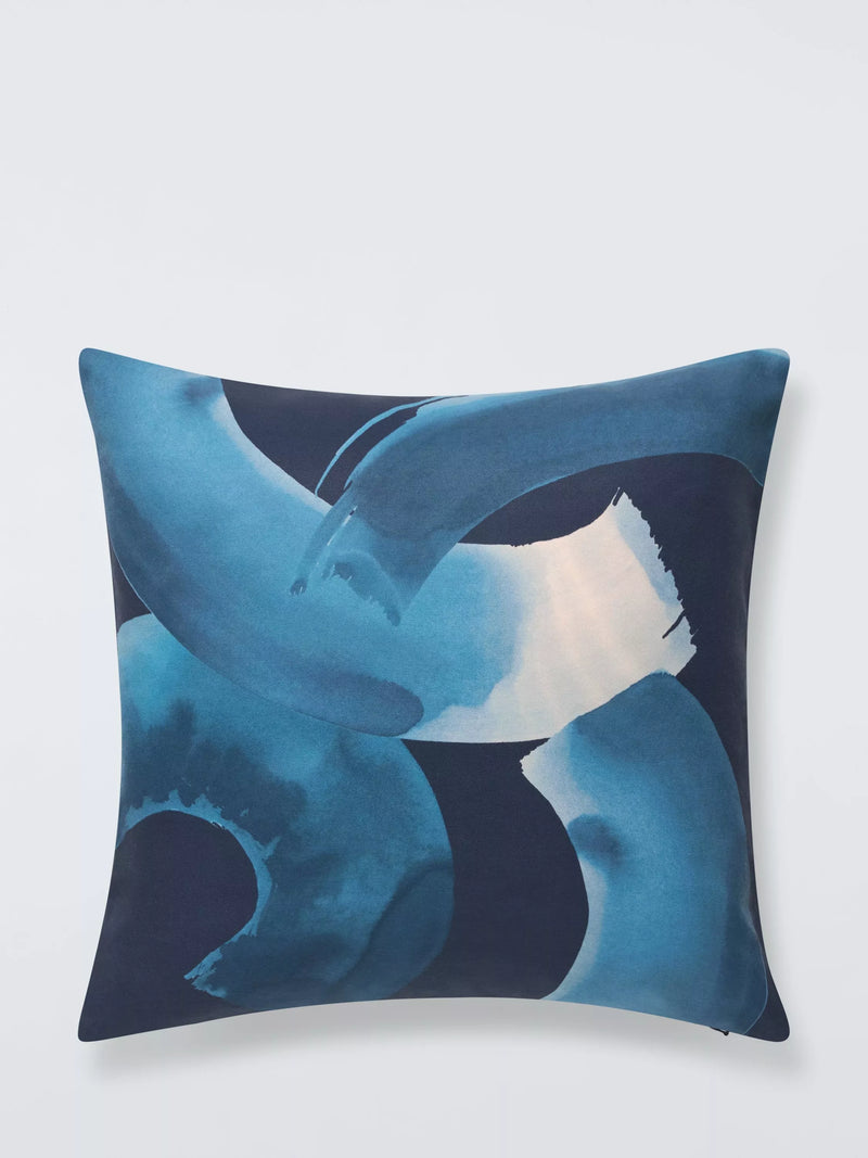 John Lewis brushstroke cushion in navy (British brand)