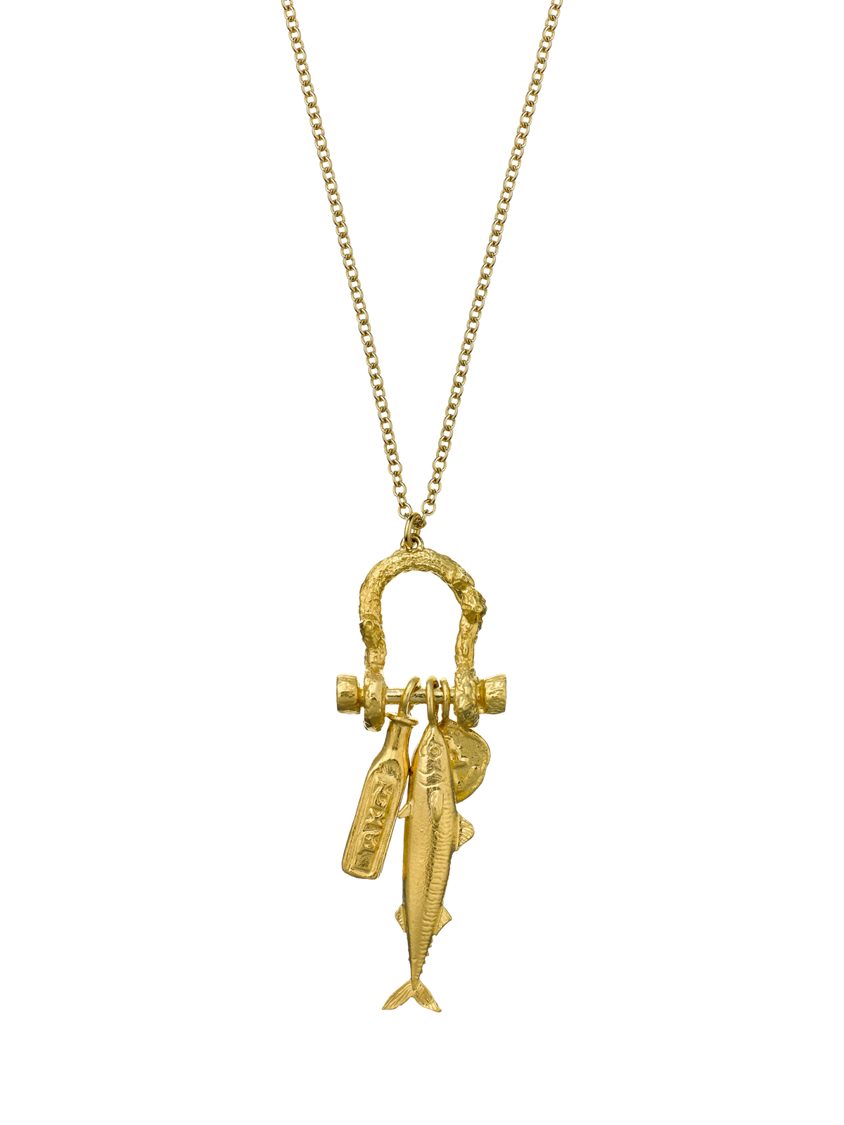 Alex Monroe gold charm necklace, UK version