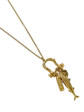 Alex Monroe gold charm necklace, UK version
