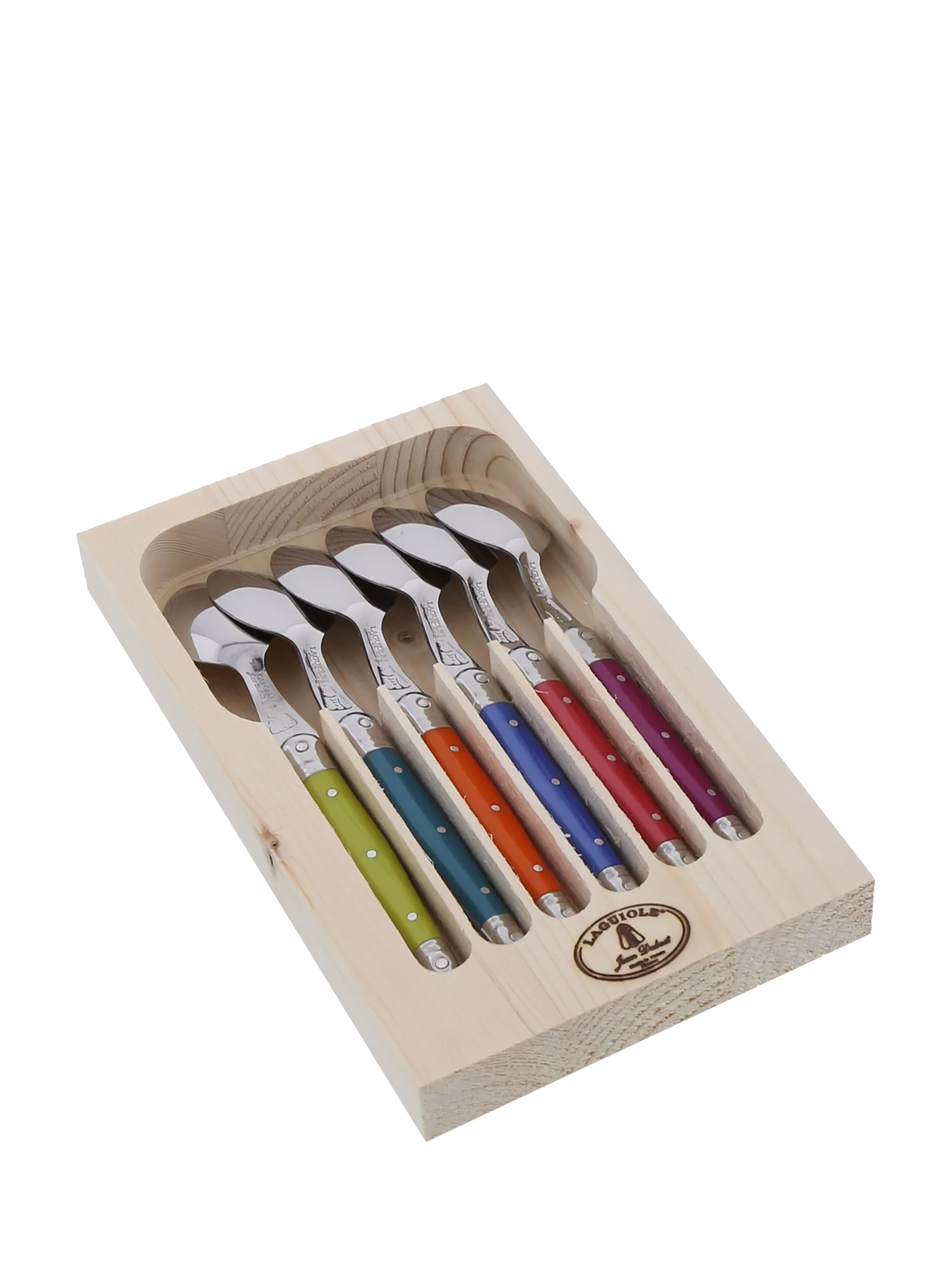 Laguiole stainless steel teaspoons set of 6 multi (British brand)
