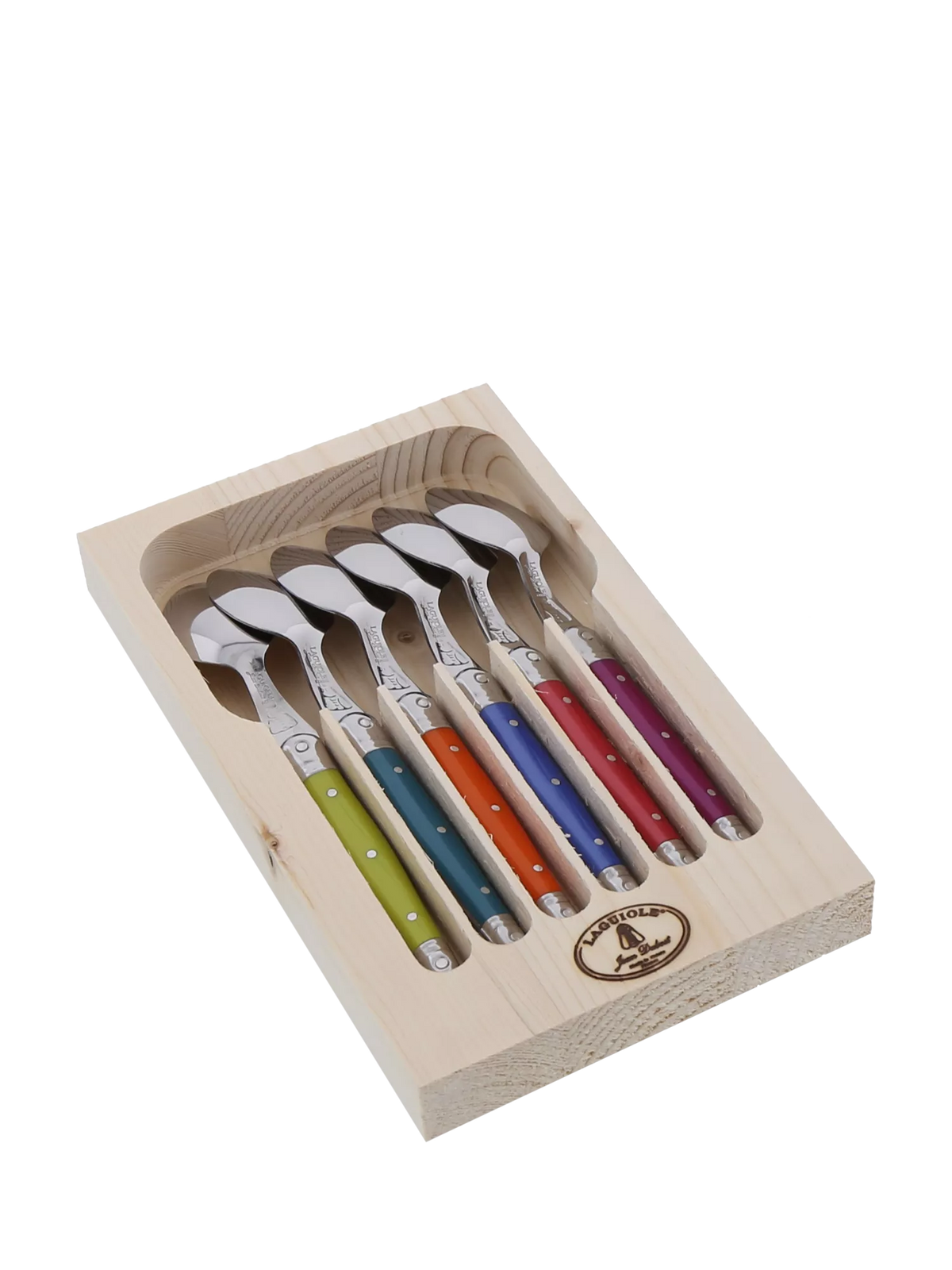 Laguiole stainless steel teaspoons set of 6 multi (British brand)