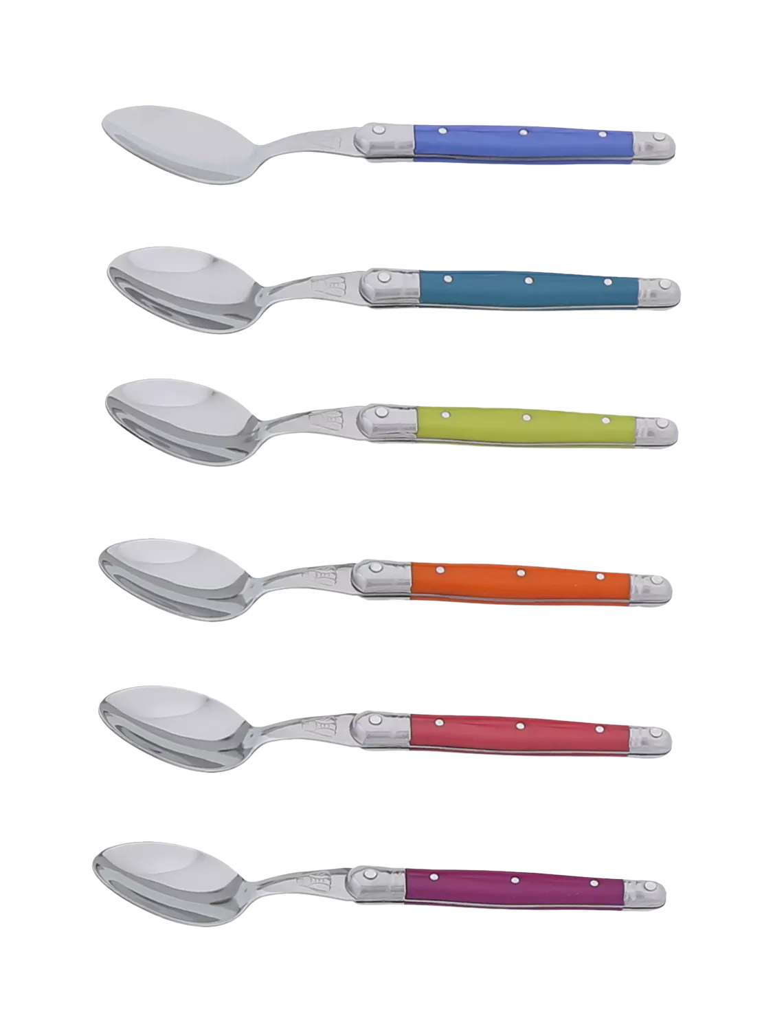 Laguiole stainless steel teaspoons set of 6 multi (British brand)