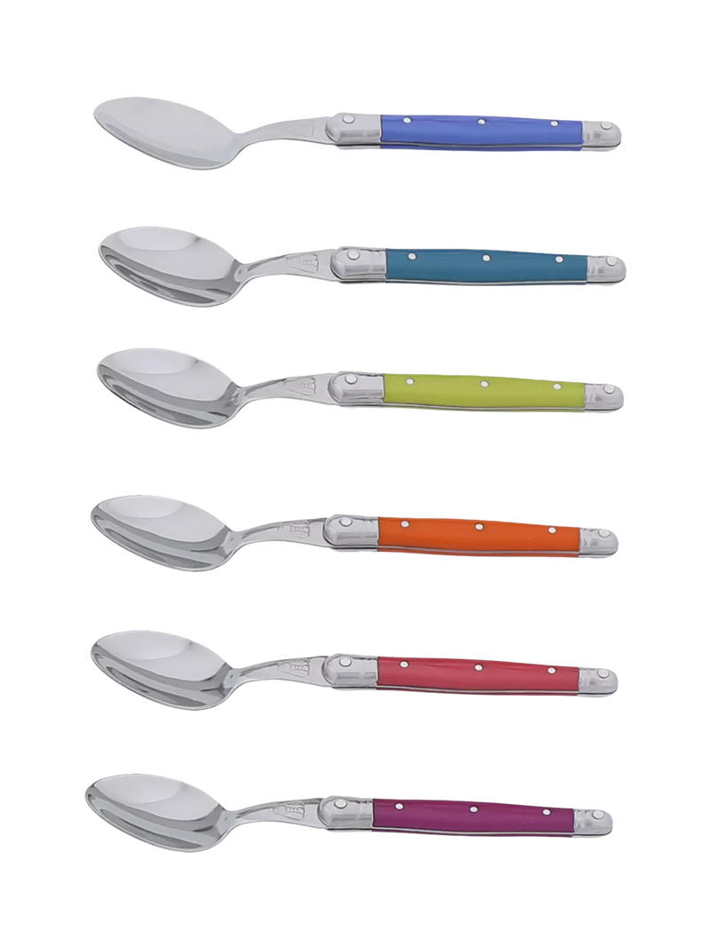 Laguiole stainless steel teaspoons set of 6 multi (British brand)
