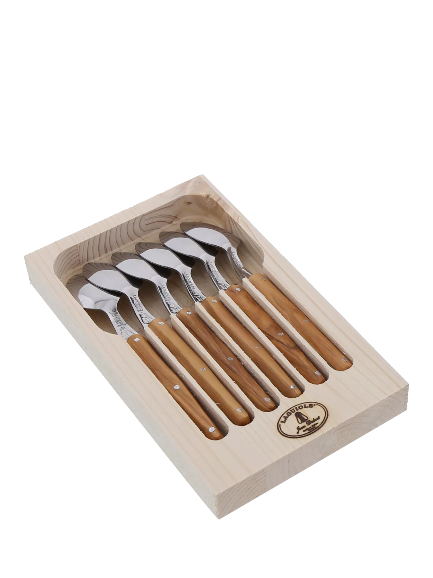 Laguiole olive wood teaspoons set of 6 - British product