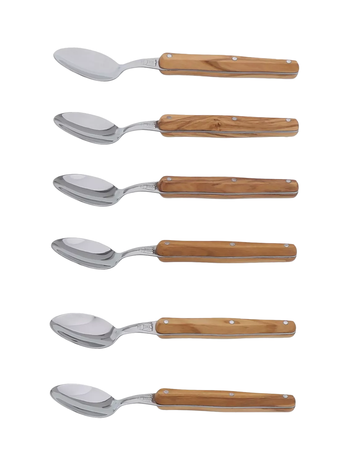 Laguiole olive wood teaspoons set of 6 - British product