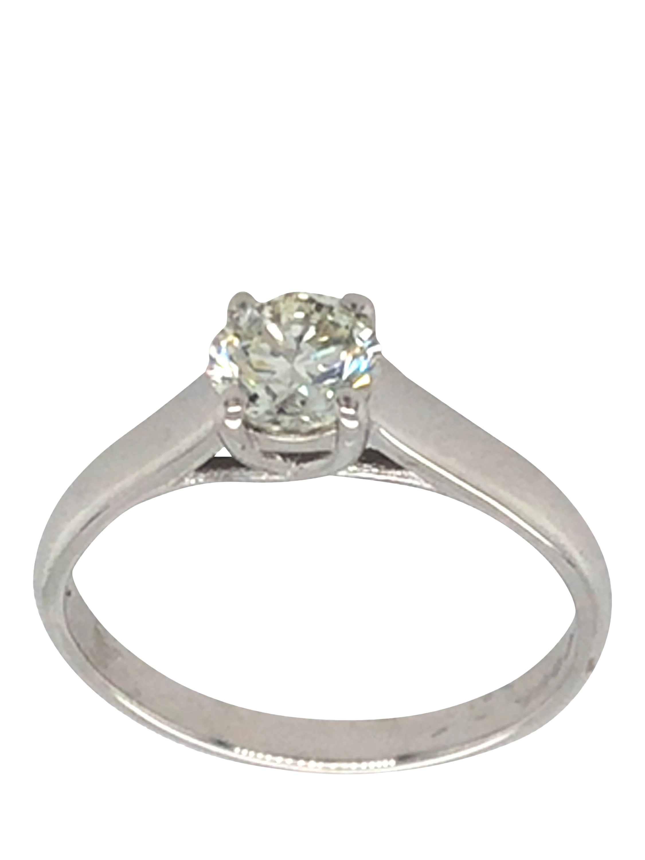 Vintage Fine Jewellery 18ct white gold diamond ring 0.63ct (British brand)