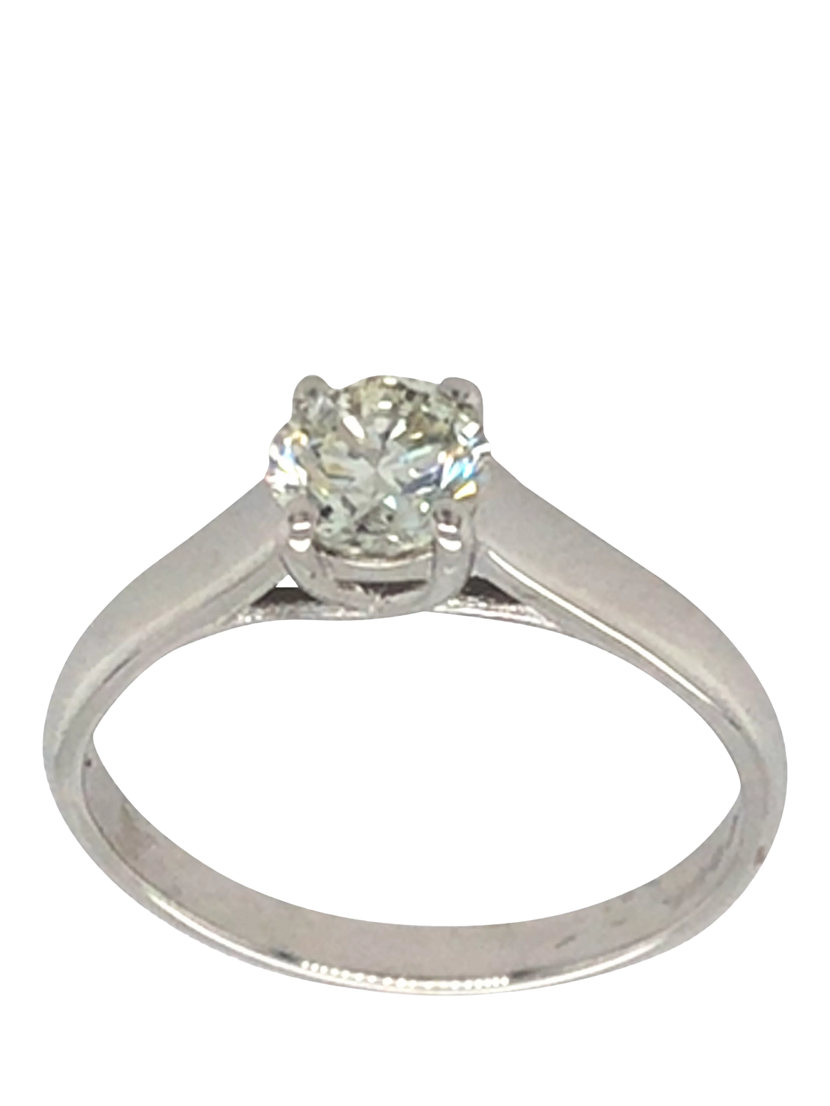 Vintage Fine Jewellery 18ct white gold diamond ring 0.63ct (British brand)