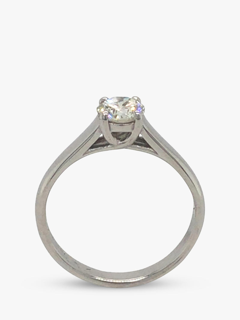 Vintage Fine Jewellery 18ct white gold diamond ring 0.63ct (British brand)