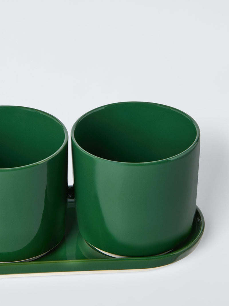John Lewis stoneware trio planter and tray, UK version