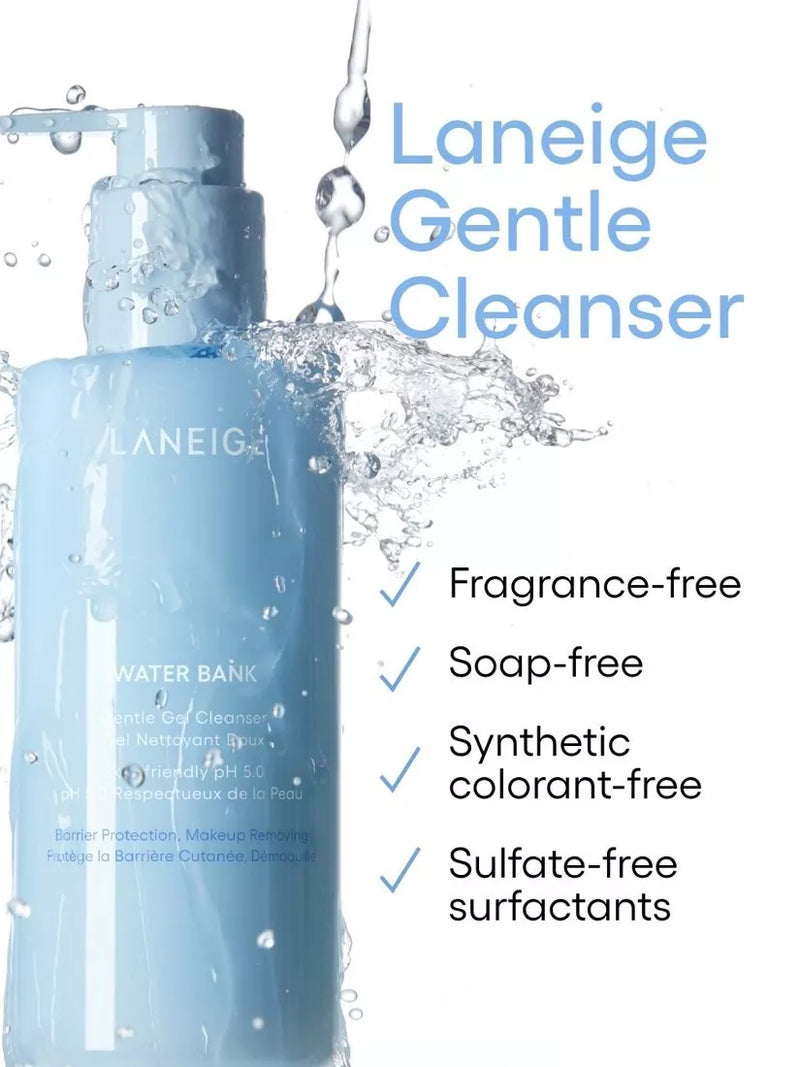 Laneige Water Bank Gentle Gel Cleanser 250ml, imported from the UK