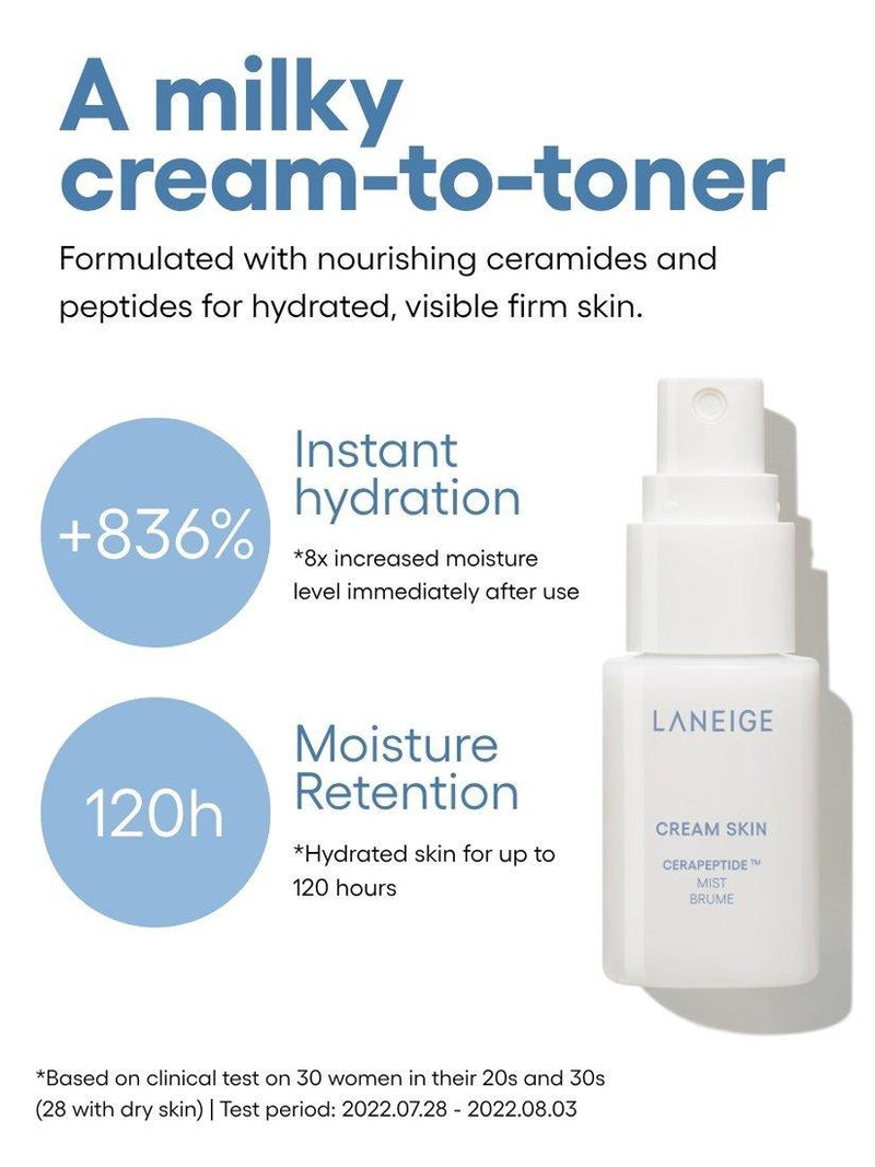 LANEIGE Cream Skin Cerapeptide mist 30ml, UK version