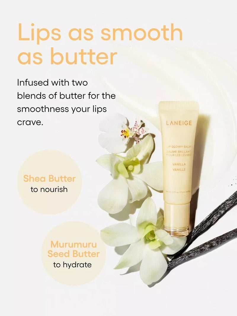 LANEIGE Lip Glowy Balm with murumuru butter and shea butter, UK version