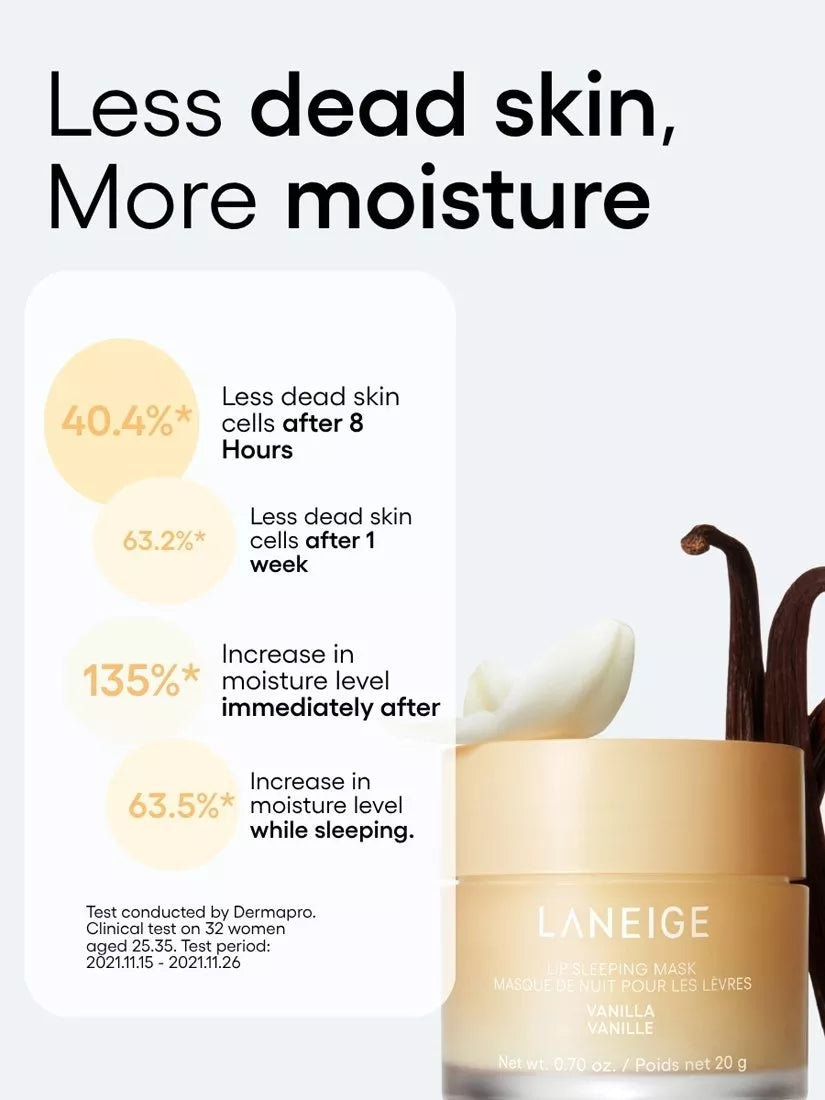 LANEIGE lip sleeping mask with hyaluronic acid and berry extracts, UK version