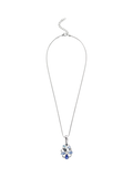 Eclectica rhodium plated detachable pendant blue silver - British product