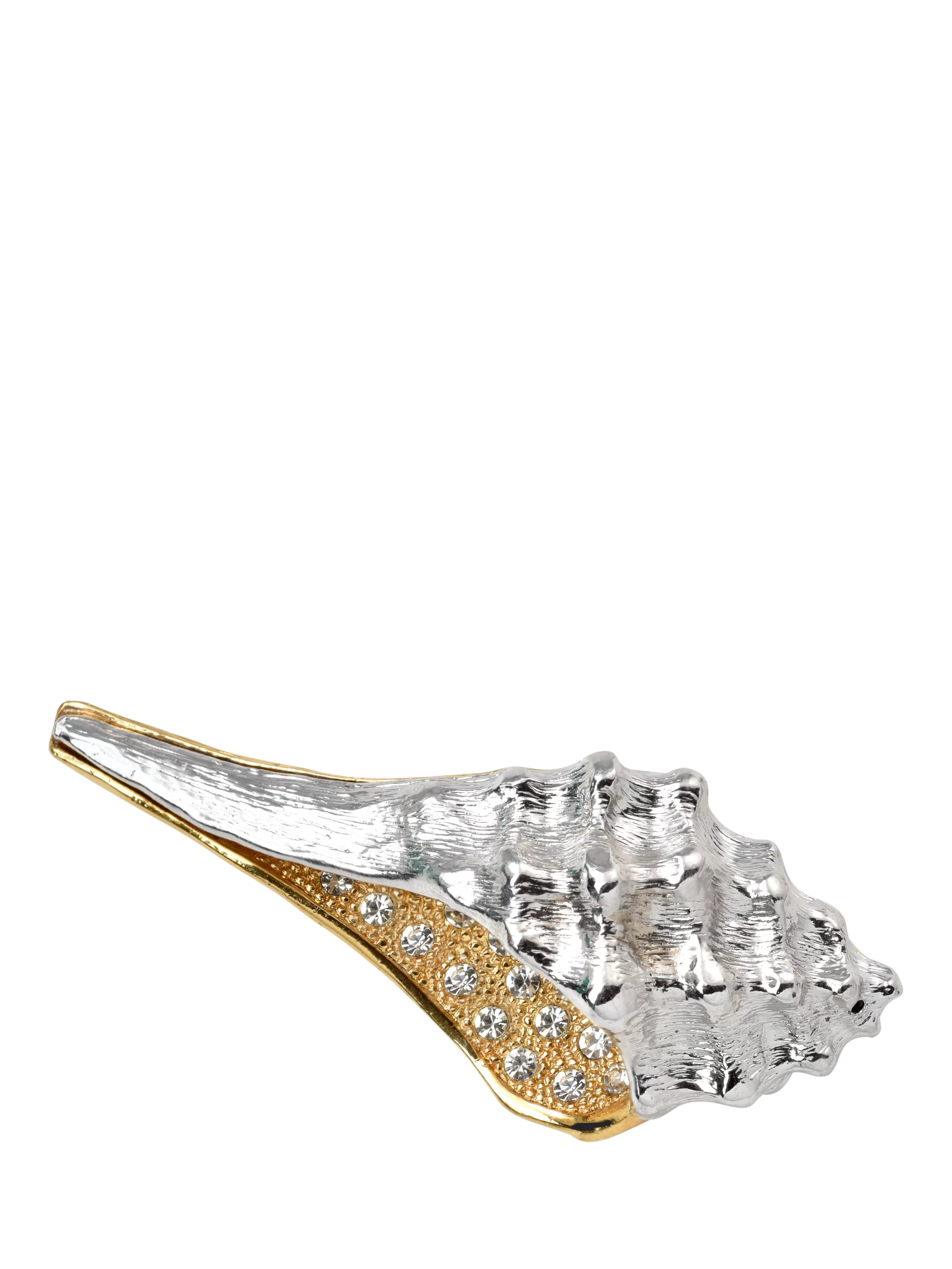 Eclectica gold and rhodium plated crystal brooch large - British product