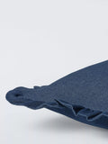 John Lewis denim frill cushion indigo 45x45cm (British brand)