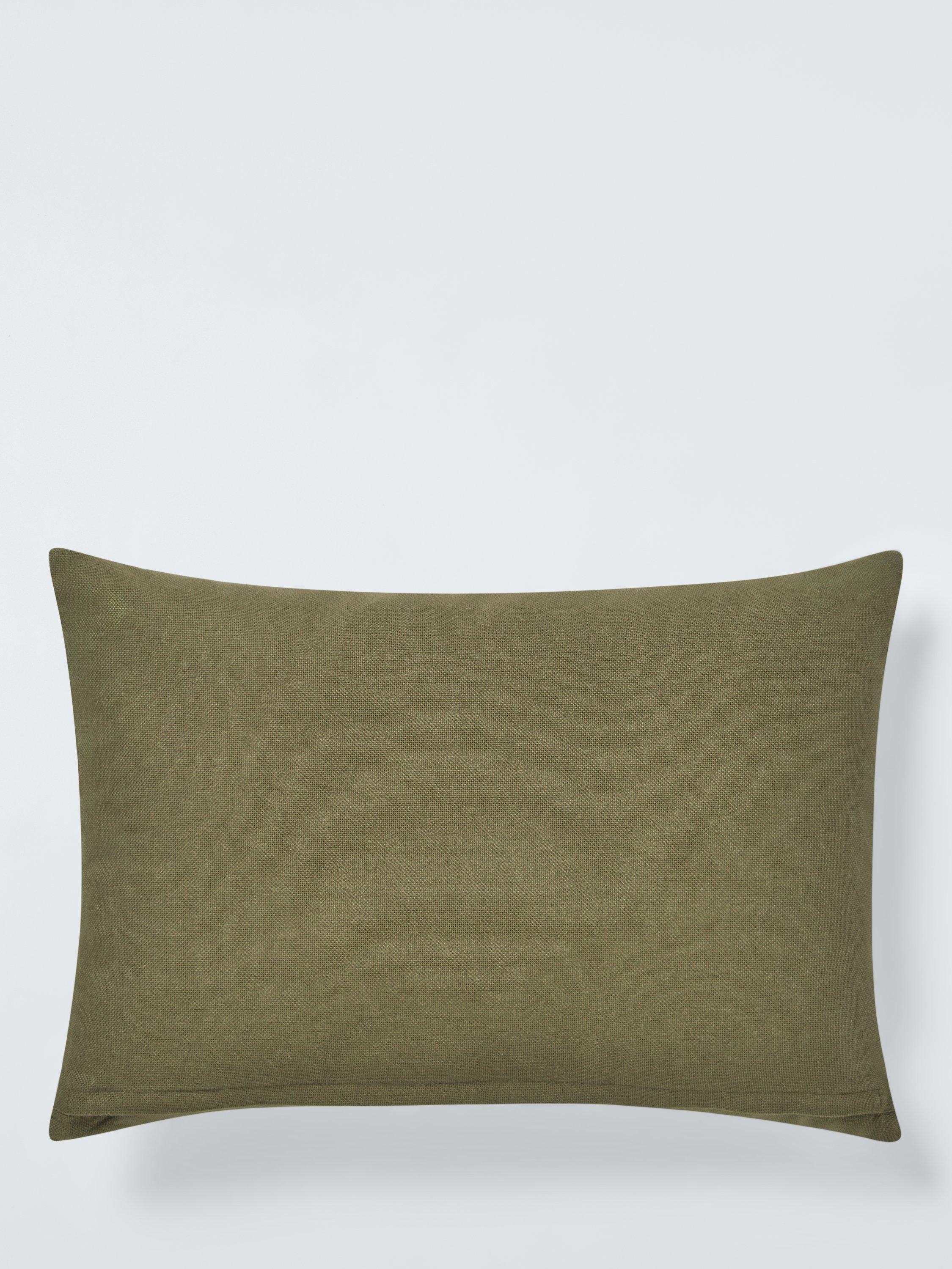 John Lewis Harmony scatter cushion green cotton 40x60cm - British brand