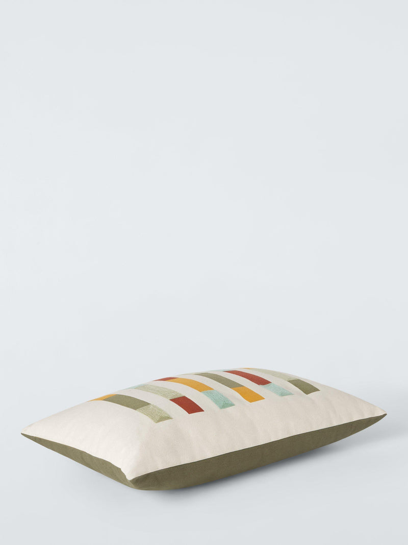 John Lewis Harmony scatter cushion green cotton 40x60cm - British brand